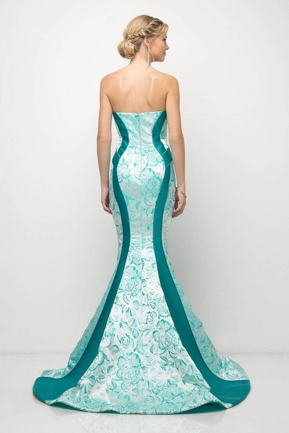 Flowery Pattern Mermaid Gown