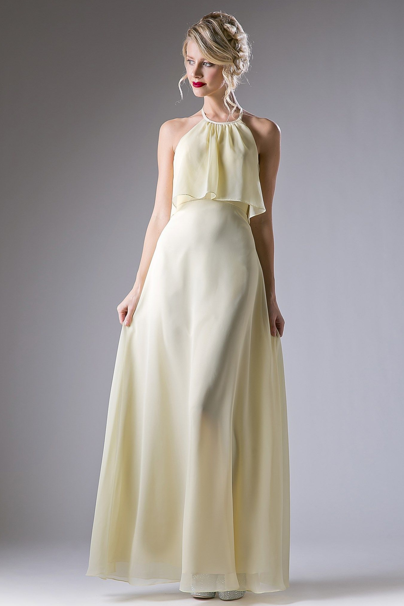 Long Chiffon Sheath Dress