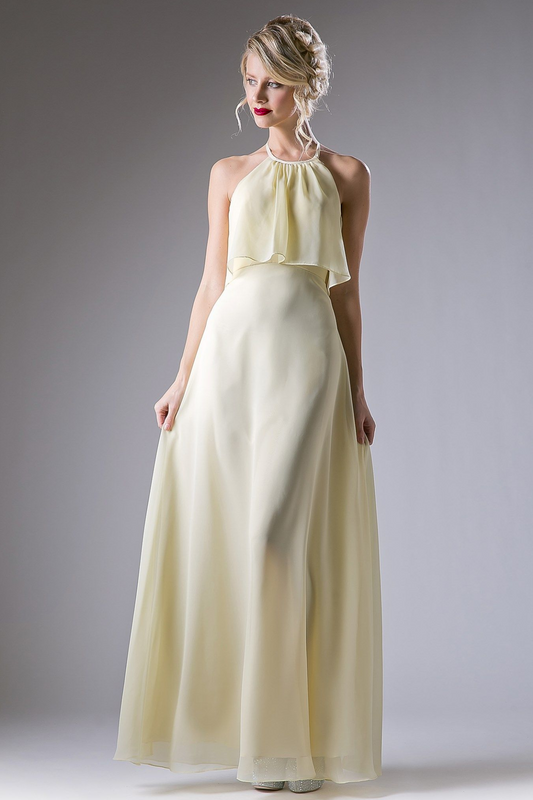 Long Chiffon Sheath Dress