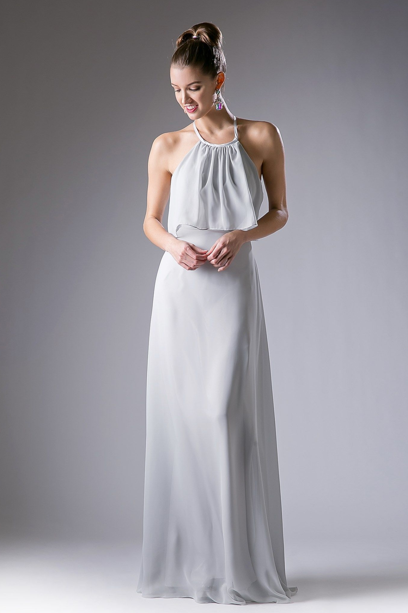 Long Chiffon Sheath Dress