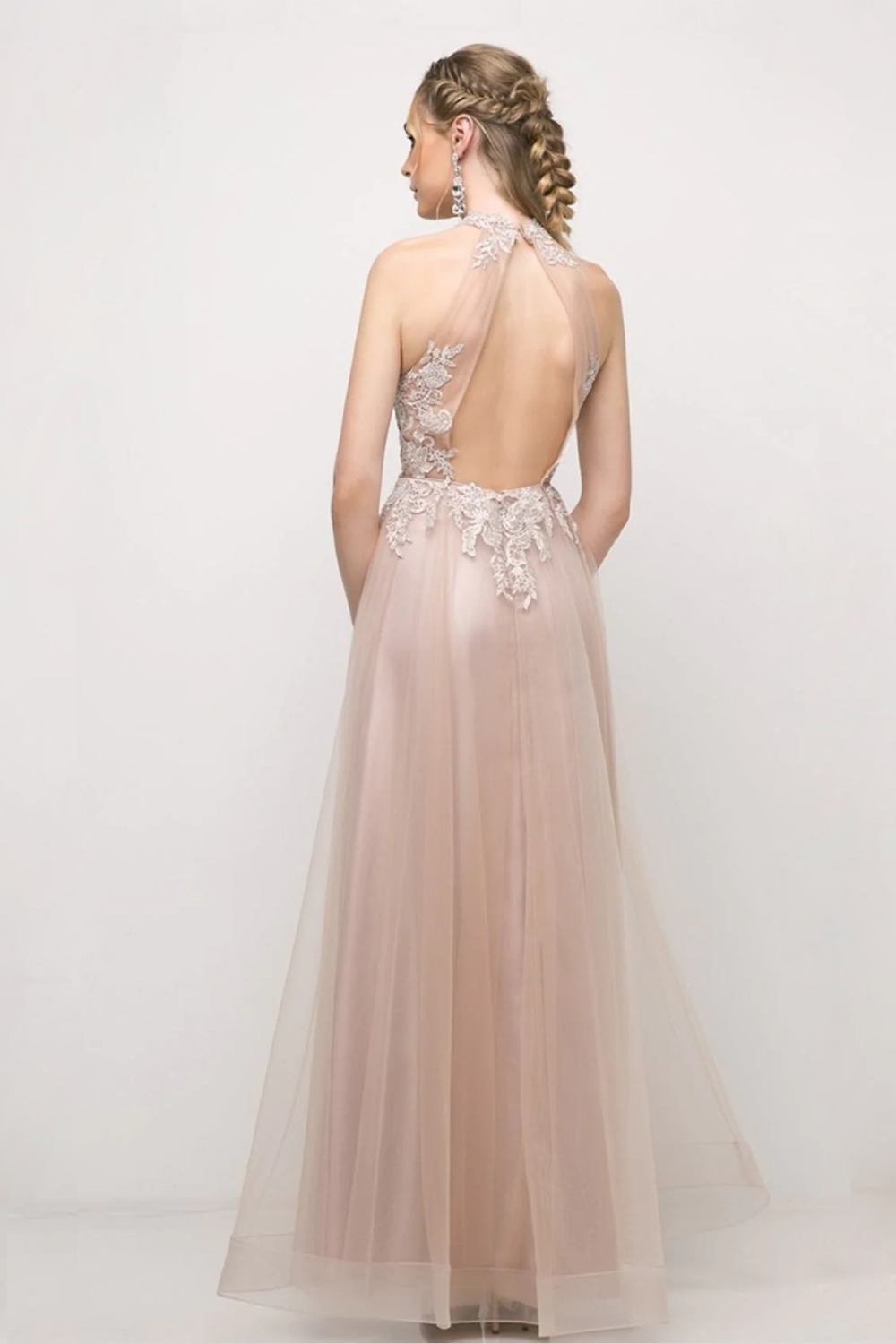 A-Line Gown with Halter Neckline