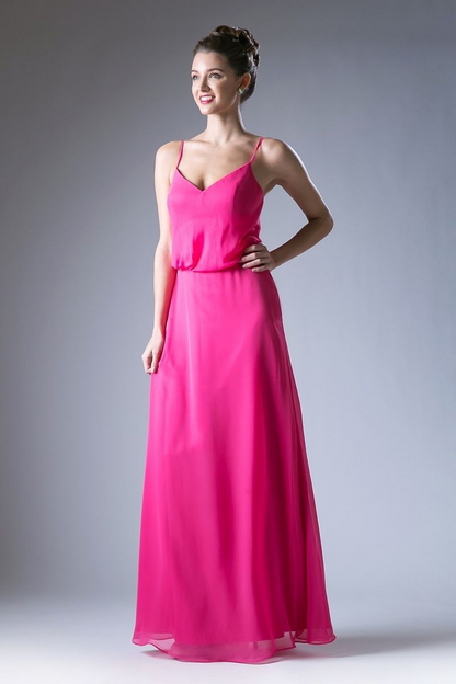 Long V Neckline Dress