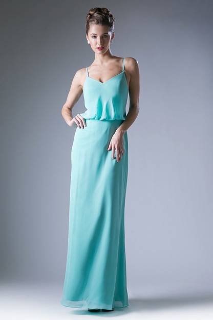 Long V Neckline Dress