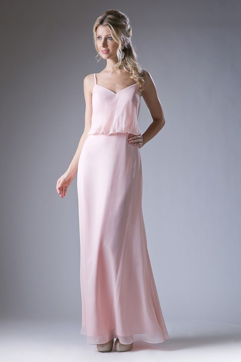 Long V Neckline Dress