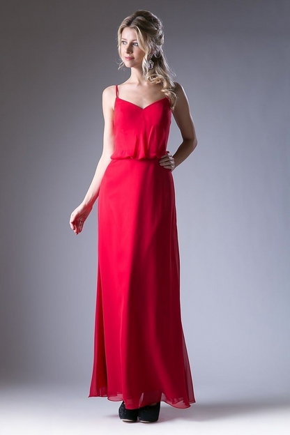 Long V Neckline Dress