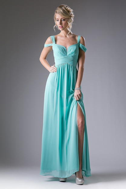 A-Line Long Chiffon Dress