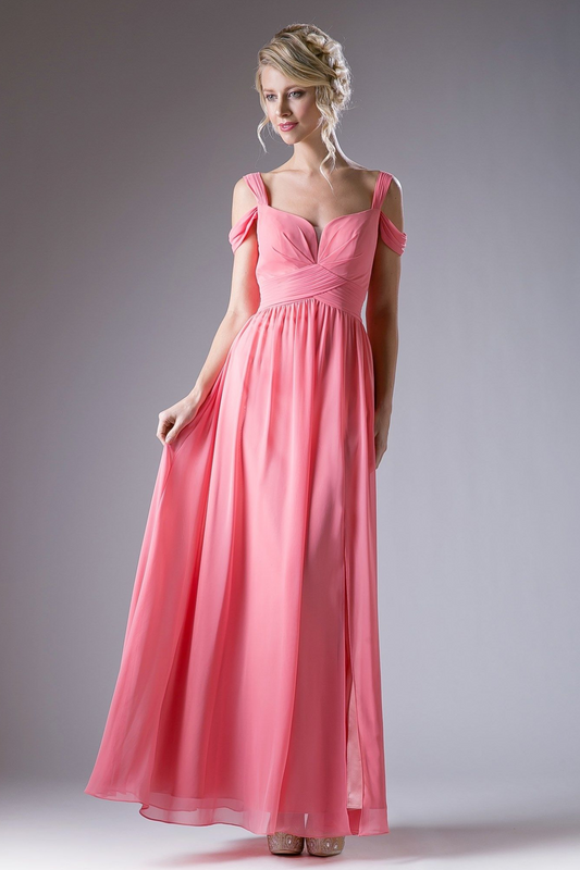 A-Line Long Chiffon Dress