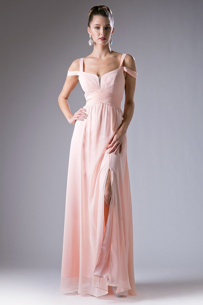 A-Line Long Chiffon Dress