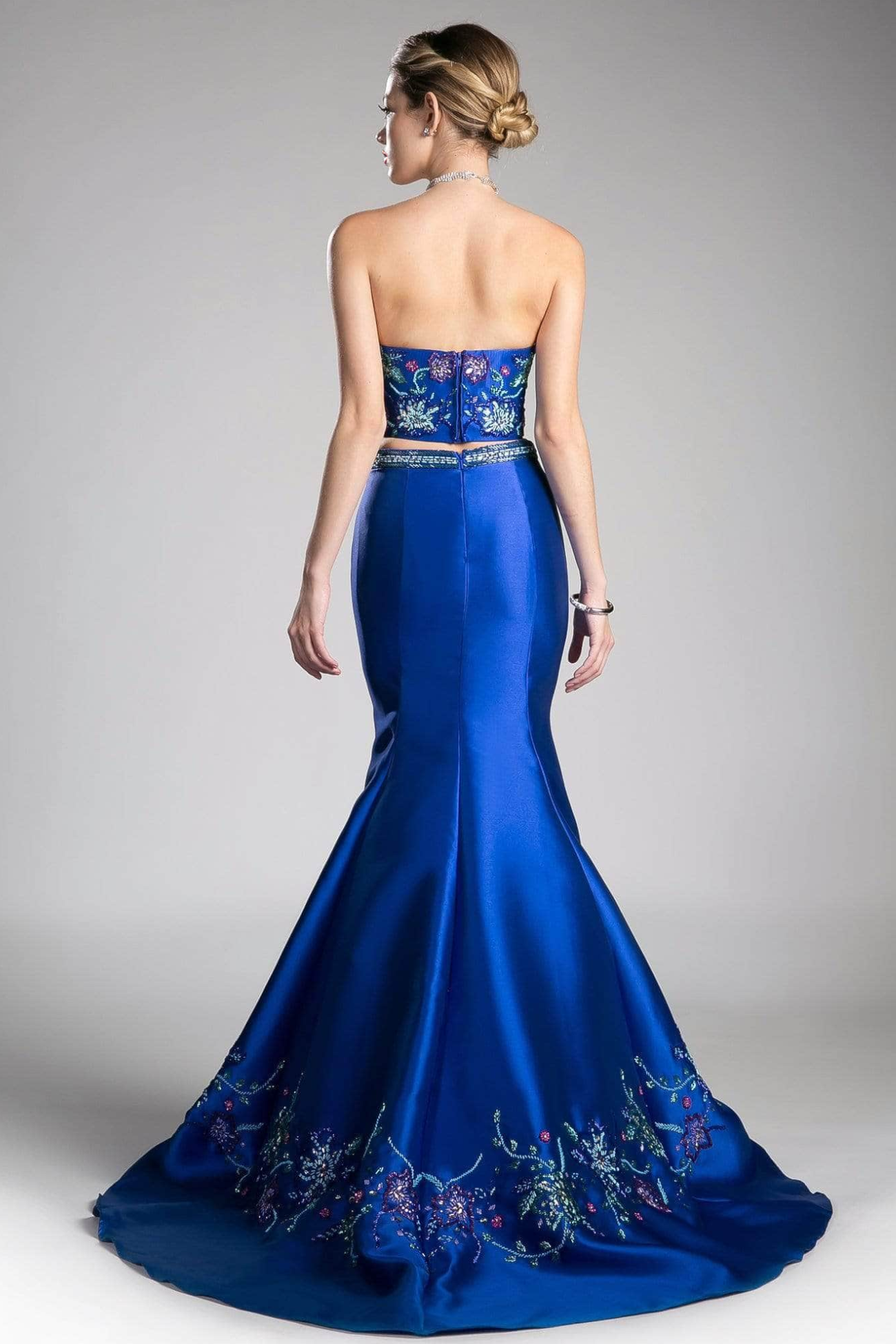 Beaded Satin Mermaid Gown