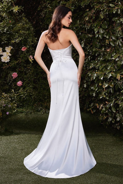 Satin Strapless Bridal Dress