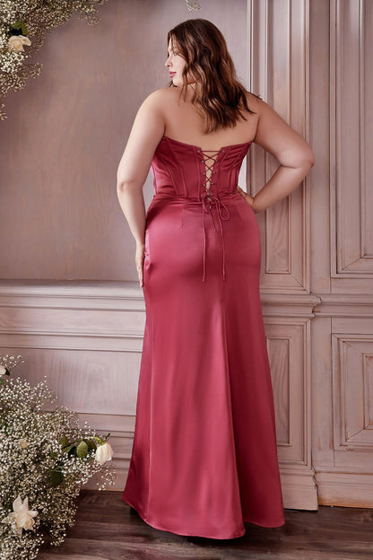 Satin Corset Off The Shoulder Dress