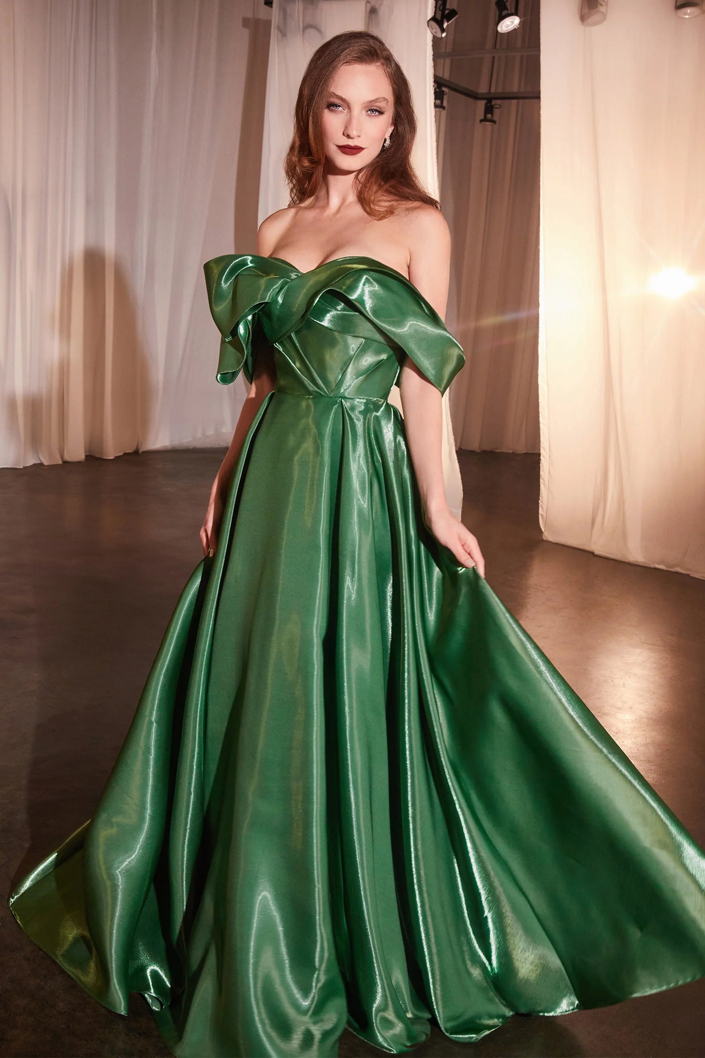 Luxurious Organza Off The Shoulder Ball Gown