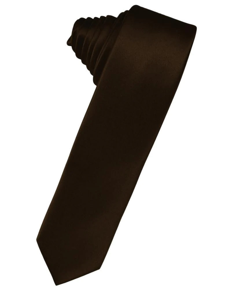 Luxury Satin Skinny Necktie Self Tie