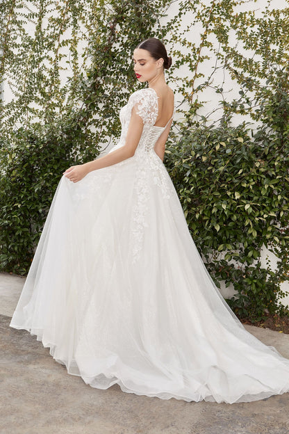 Catherine Cap Sleeve Lace Ball Gown