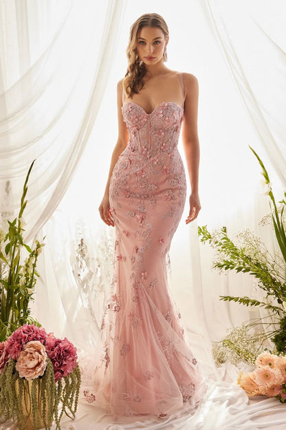 Embellished Daisy Mermaid Gown