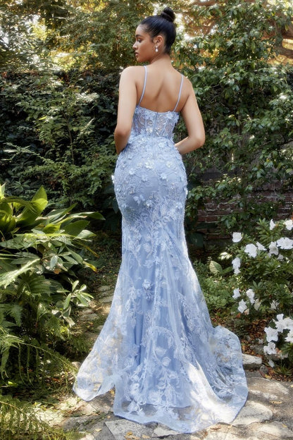 Opal Butterfly Garden Corset Mermaid Gown