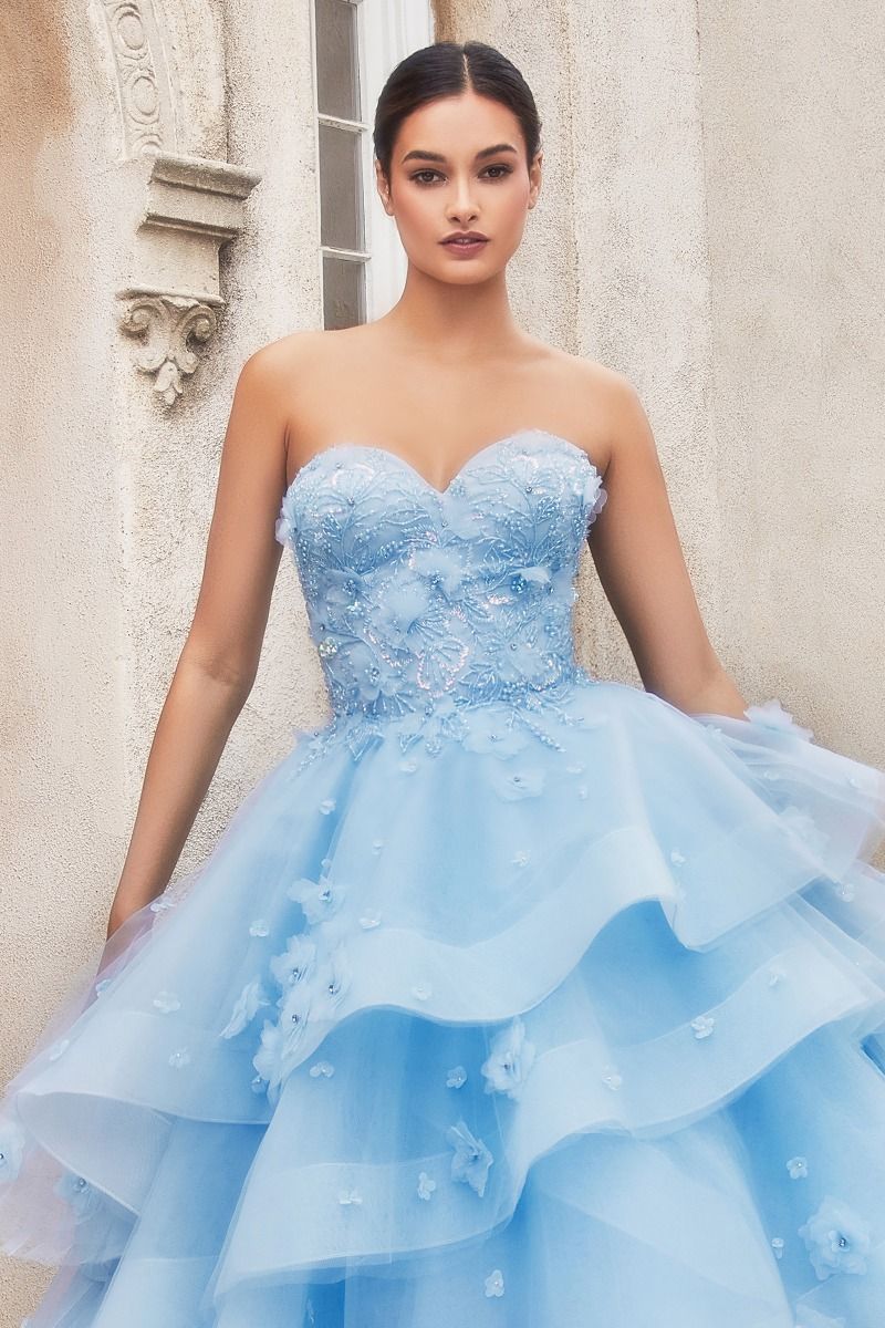 Peony Petal Couture Layered Ball Gown