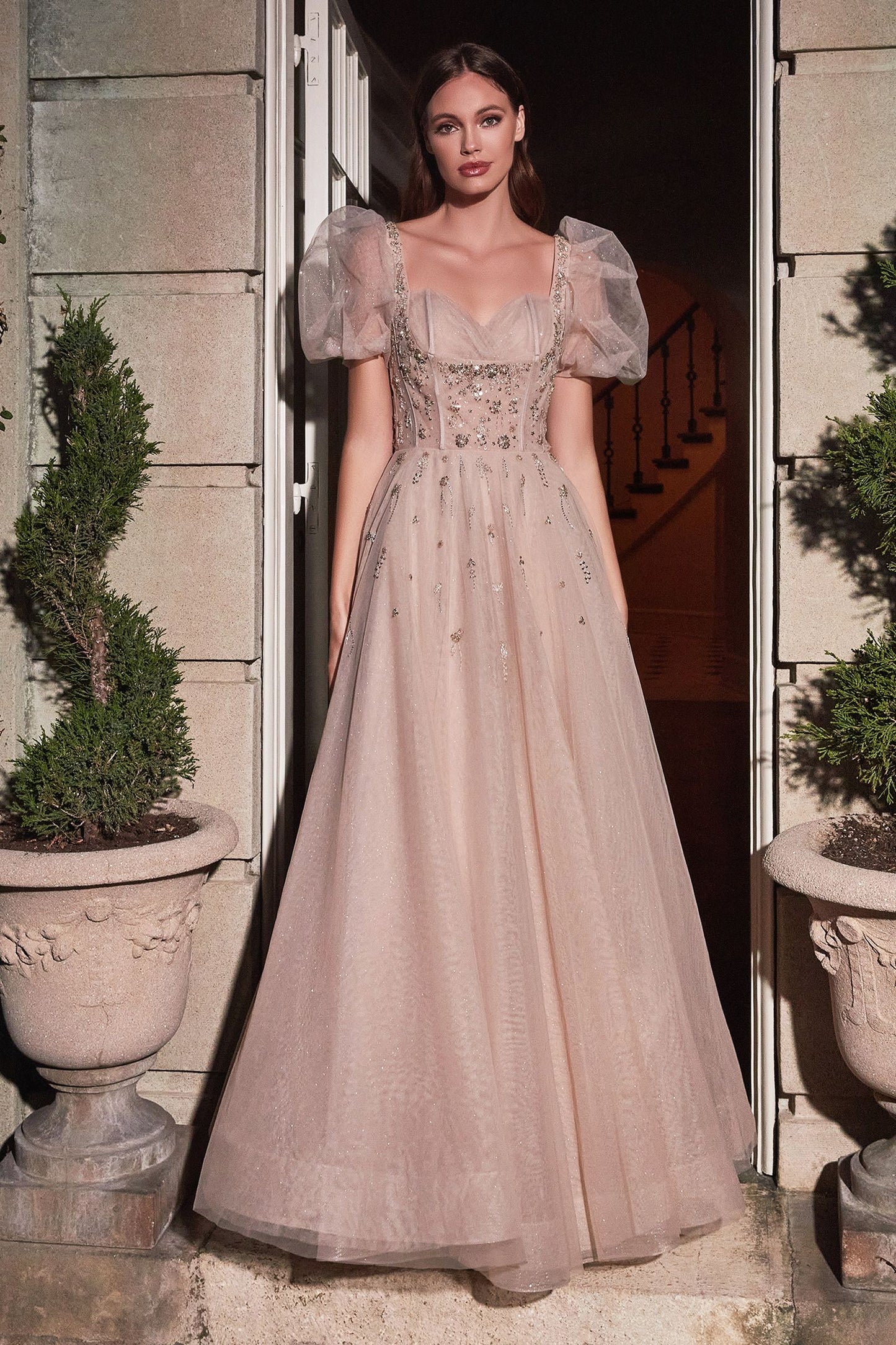 Puff Sleeve Ball Gown