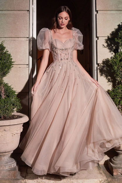 Puff Sleeve Ball Gown