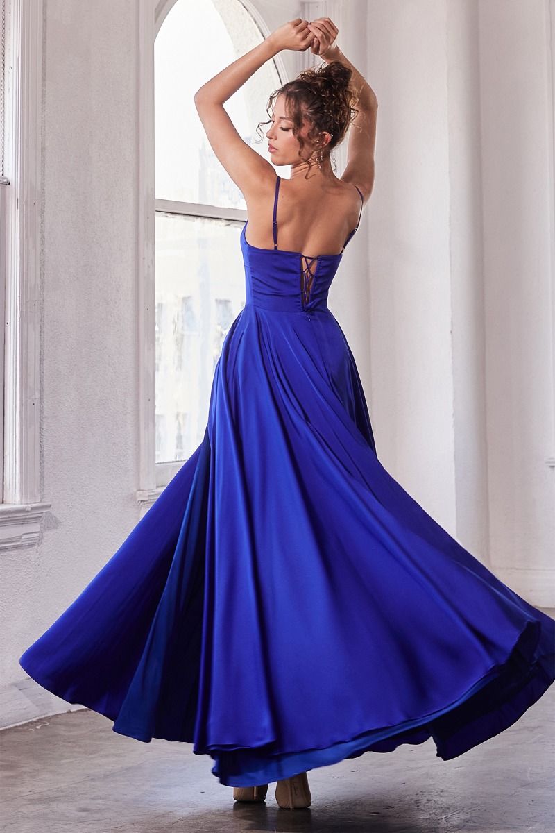 Satin A-Line Gown