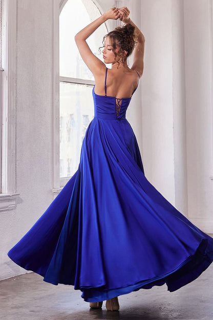 Satin A-Line Gown