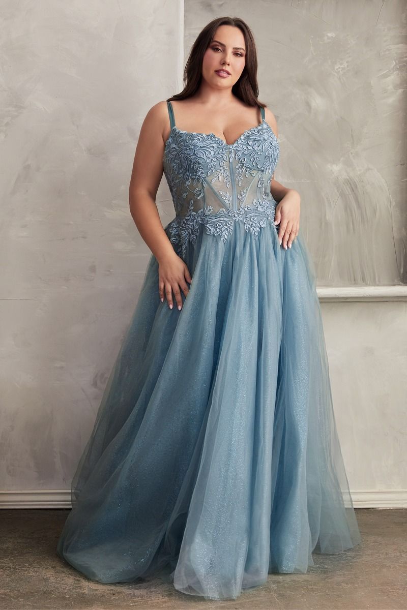 Lace A-Line Tulle Gown