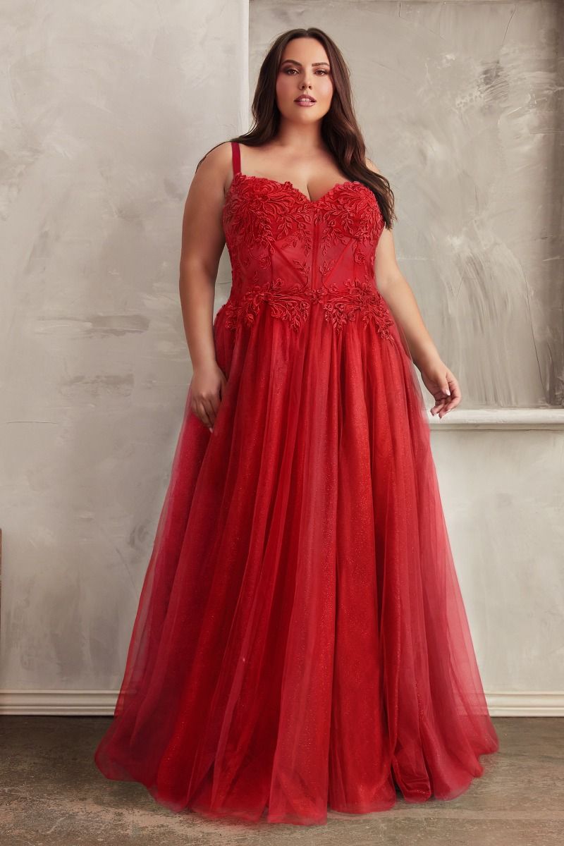 Lace A-Line Tulle Gown