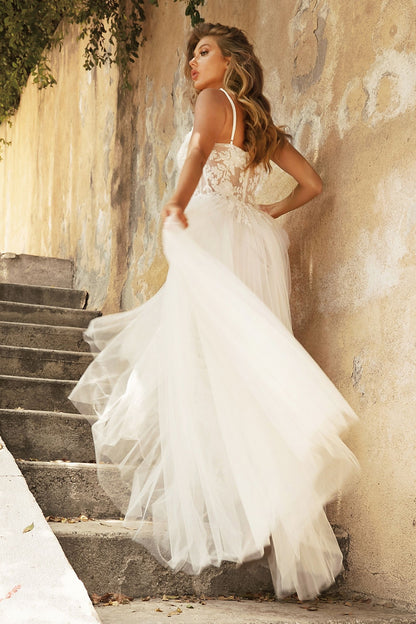 Layered A-Line Tulle Bridal Gown