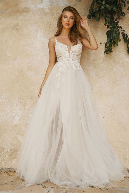 Layered A-Line Tulle Bridal Gown