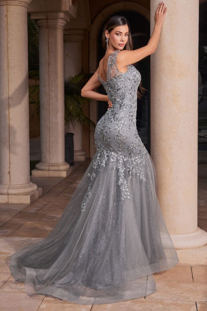 Embellished Mob Mermaid Gown