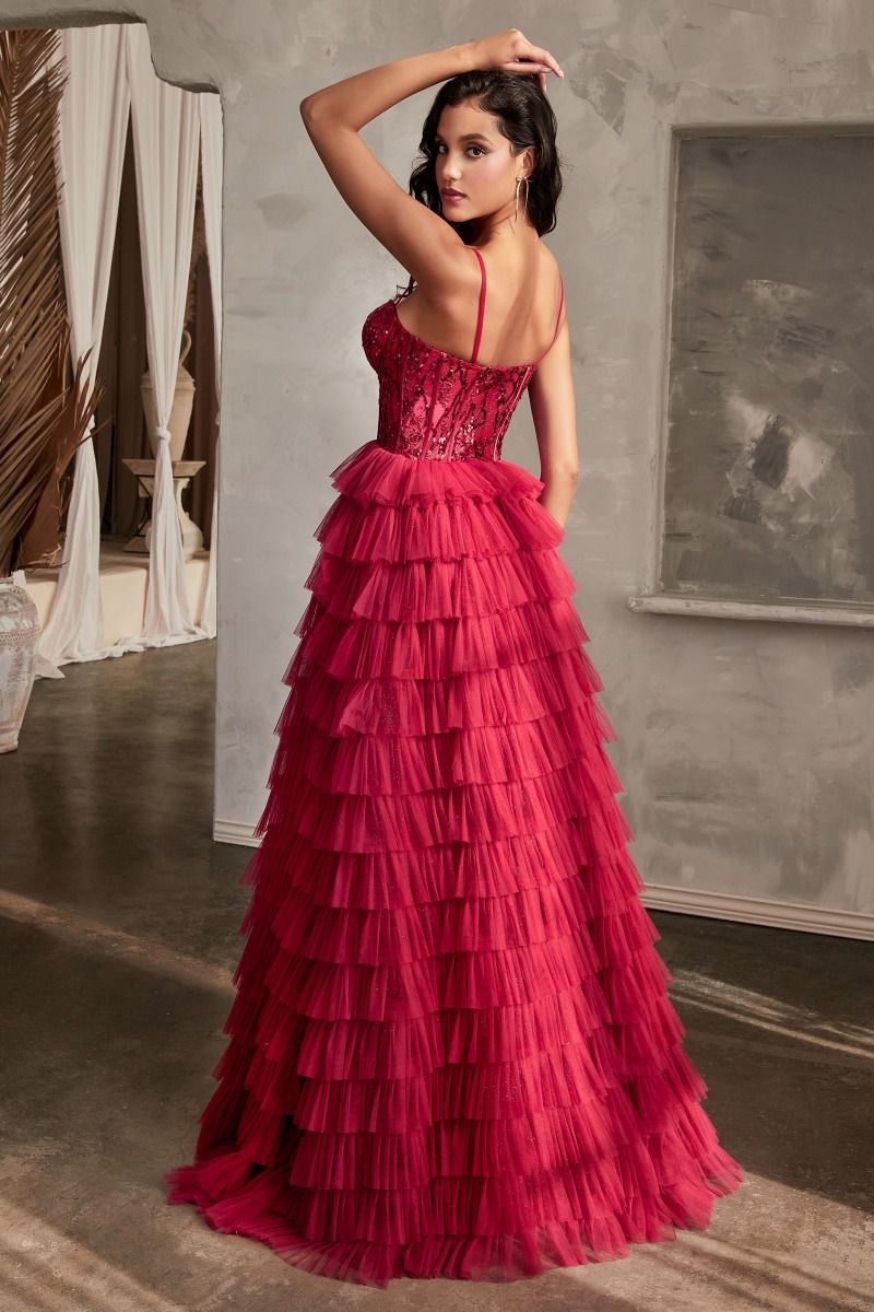 Layered Tulle Ball Gown