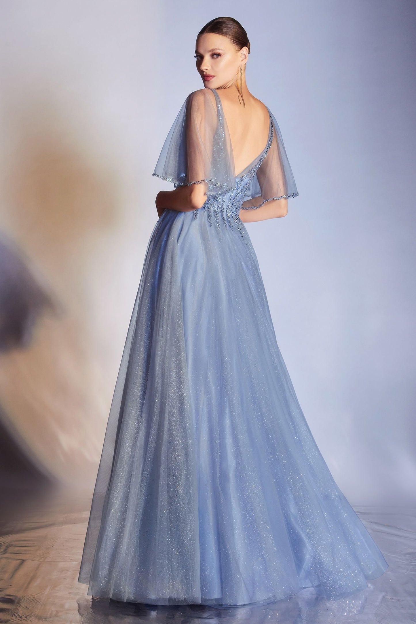 Layered Tulle A-Line Gown