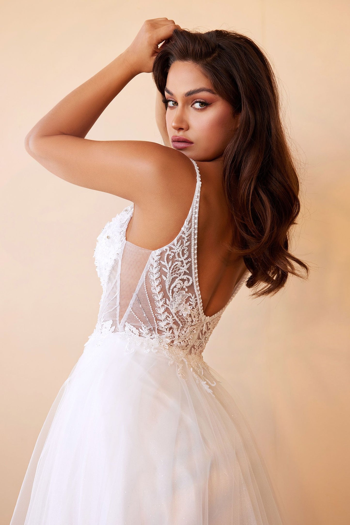 Layered Tulle A-Line Bridal Gown