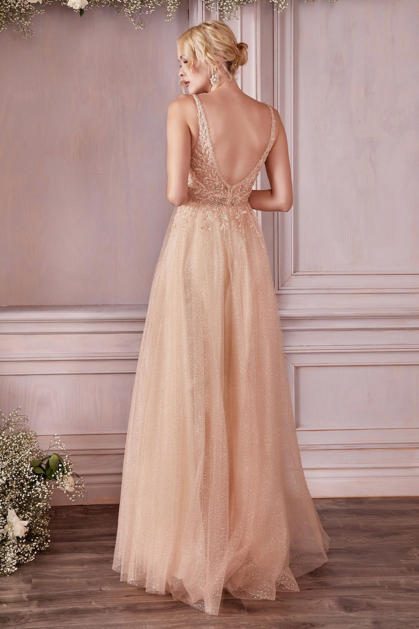 Layered Tulle A-Line Gown