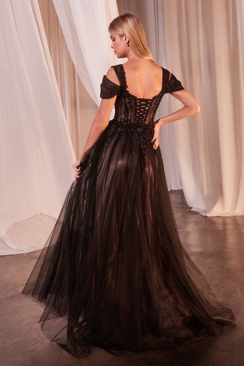 Black Off The Shoulder Ball Gown