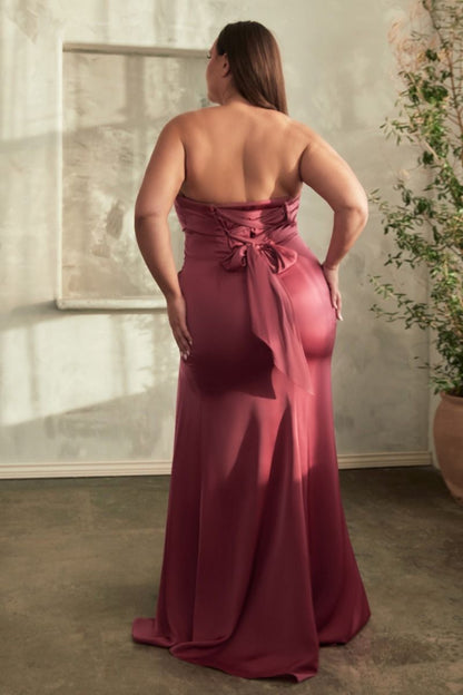 Soft Satin Strapless Dress