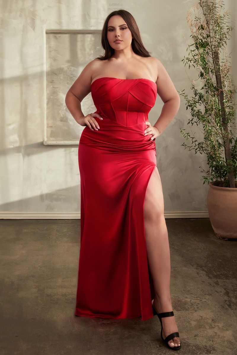 Soft Satin Strapless Dress