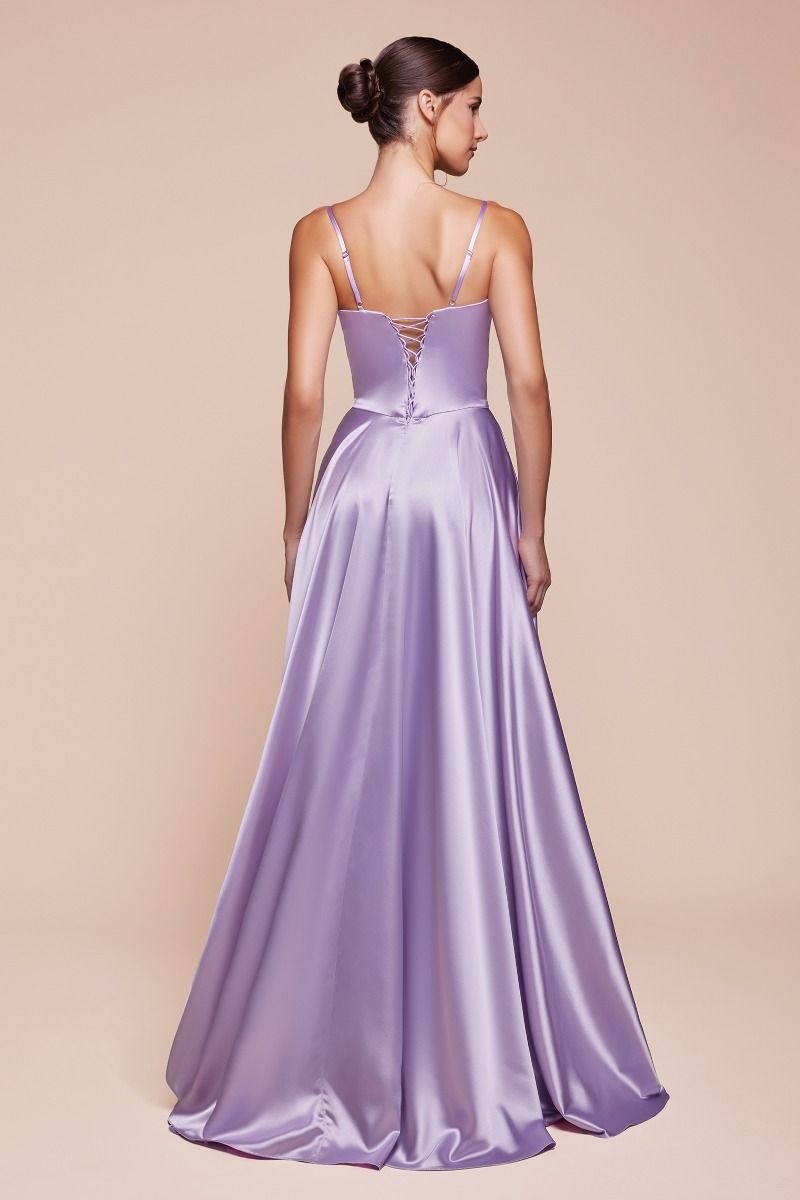 A-Line Satin Bustier Dress