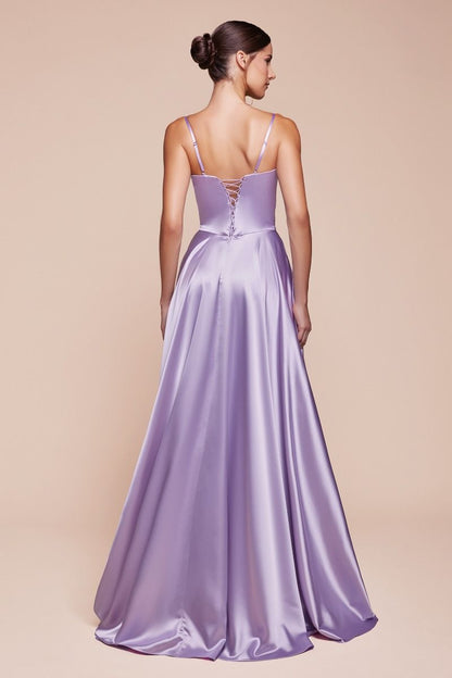 A-Line Satin Bustier Dress