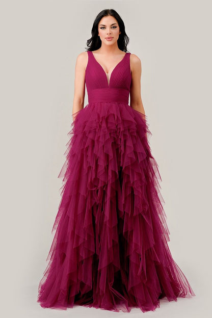 Layered Tiered Tulle A-Line Dress