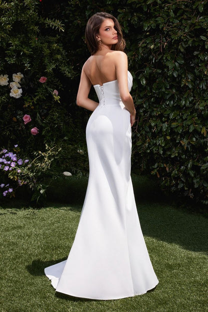 Neoprene Strapless Wedding Dress