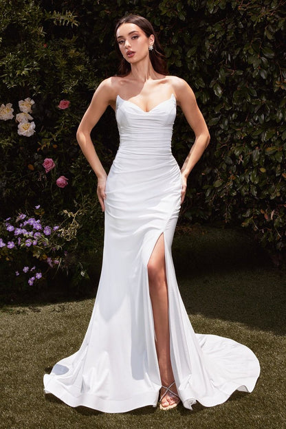 Strapless Stretch Satin Bridal Dress