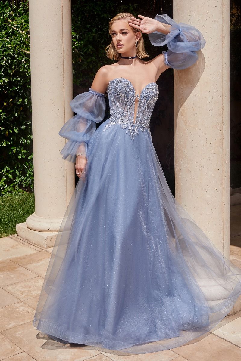 Strapless Ball Gown With Removable Sleeves