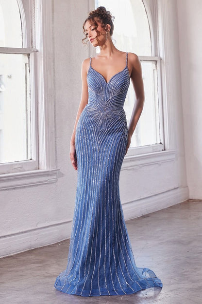 Embellished Fitted Gown