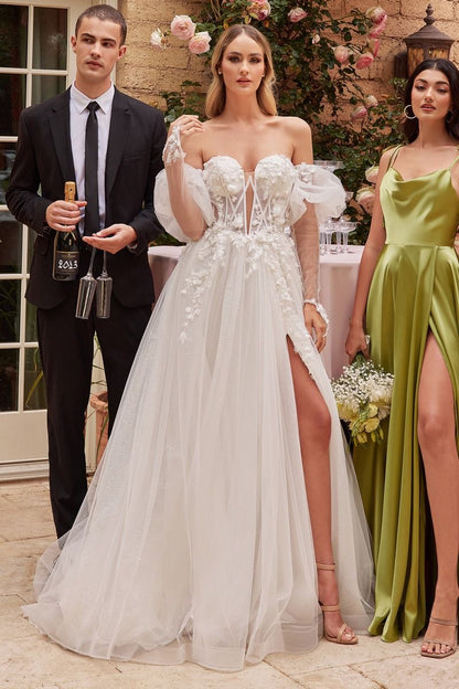 Strapless Ball Gown With Removable Sleeves