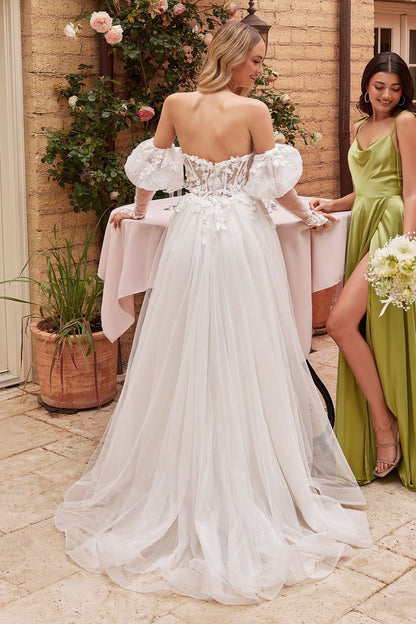 Strapless Ball Gown With Removable Sleeves