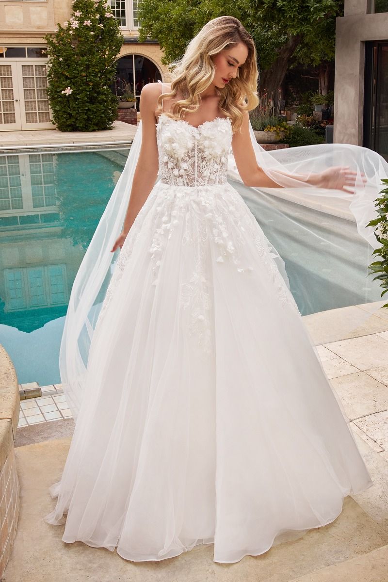 Layered Tulle Wedding Ball Gown