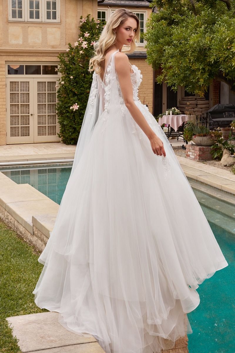 Layered Tulle Wedding Ball Gown