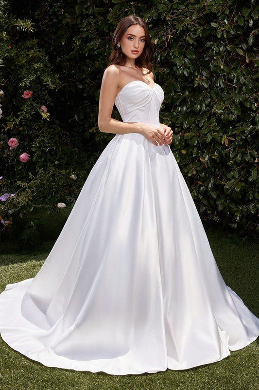 Strapless Satin Bridal Ball Gown