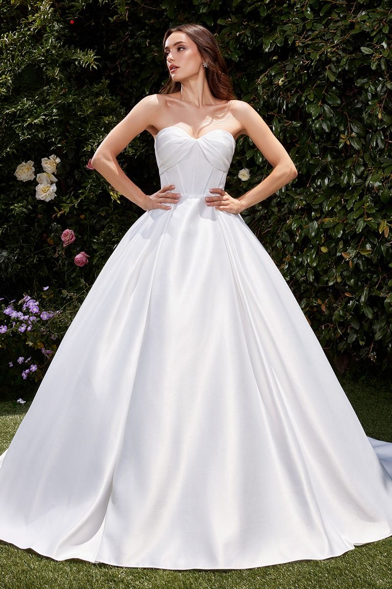 Strapless Satin Bridal Ball Gown